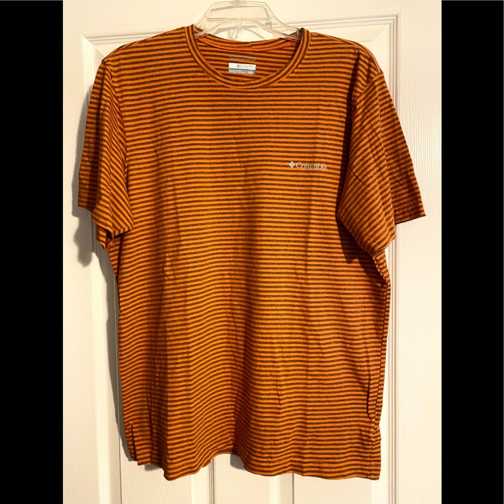 Men’s Columbia Short Sleeve Striped T-Shirt Size M